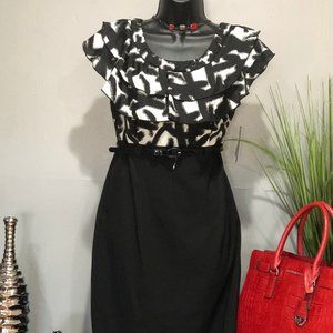 CASUAL BLACK/WHITE DRESS